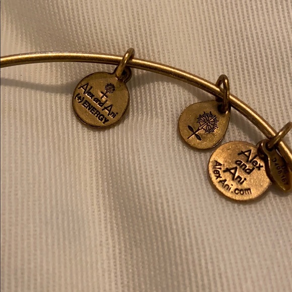 Alex and Ani K Initial Gold Bangle Bracelet - Picture 4 of 4
